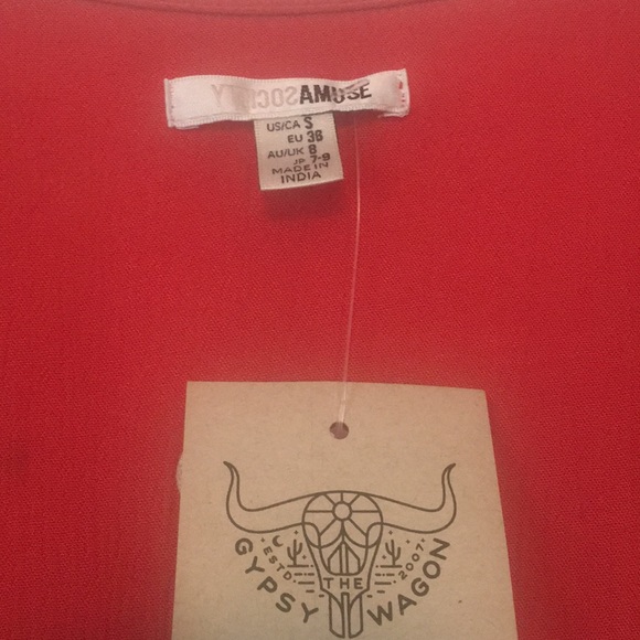 Amuse Society red crinkle wrap maxi dress - Picture 4 of 7